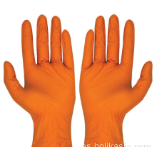Guantes de examen médico de nitrilo naranja de 9 pulgadas